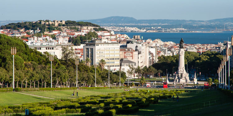 Miradores de Lisboa: vista del parque Eduardo VII